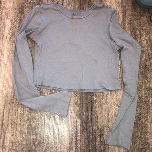 brandy melville olive green crop top